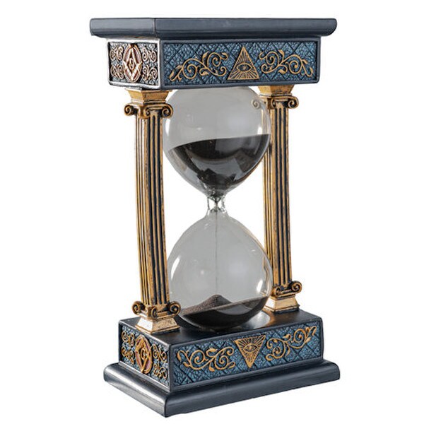 Masonic Sand timer Sculptural Freemasons or Freemasonry Collectable